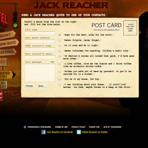 Original Reacher postcard screen